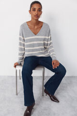 Cortefiel V-neck jumper Grey