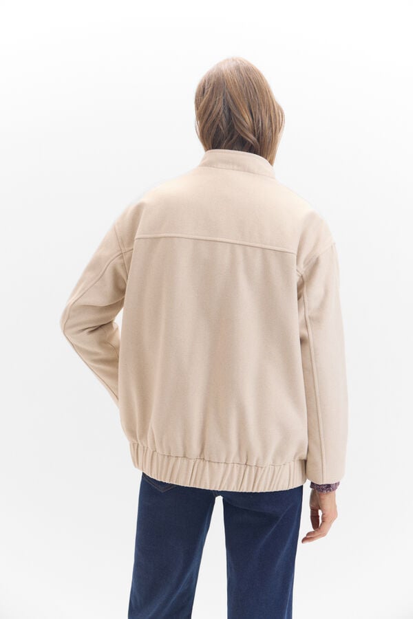 Cortefiel Bomber coat Ivory