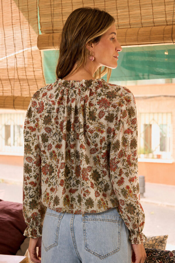 Pol&iacute;n Et Moi Camisa de flores Odalia Verde
