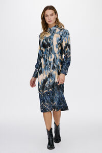 Vila Vestido midi satinado