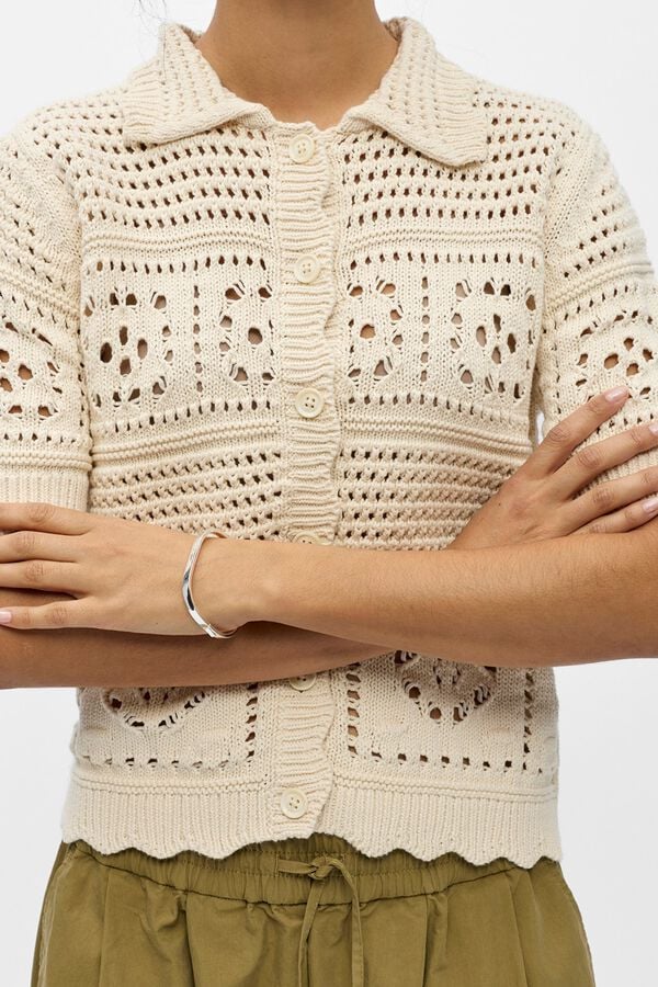 Object Top punto crochet Beige