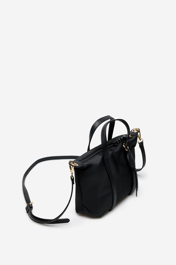 Cortefiel Basic nylon bag Black