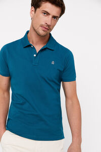 Cortefiel Essential slim polo shirt Turquoise