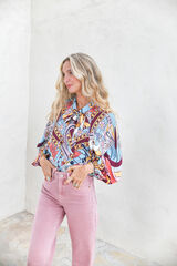 Jaase Blusa com la&ccedil;ada Multicolorido