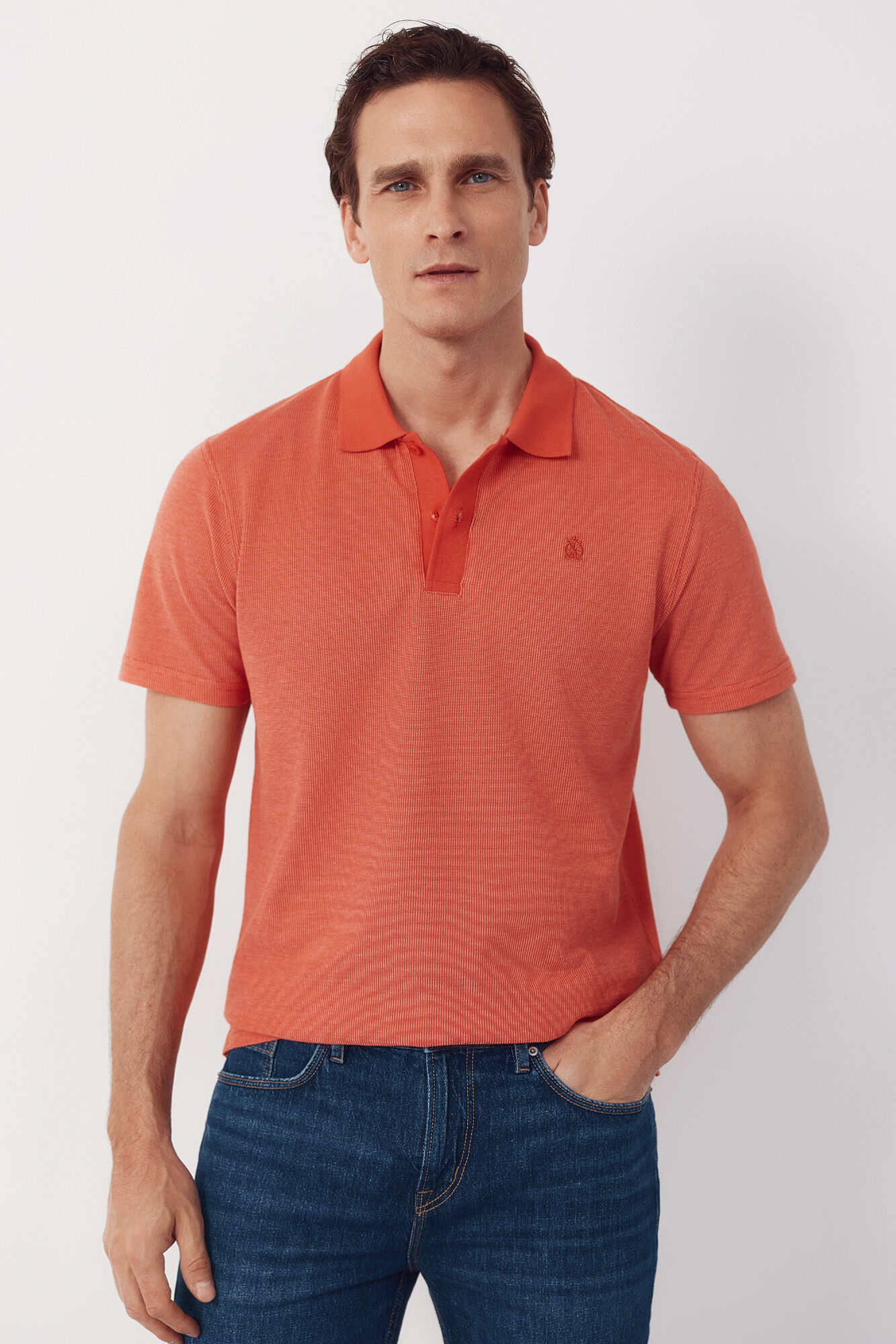 Cortefiel Textured polo shirt
