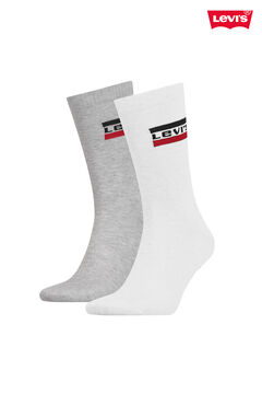 Cortefiel Unisex calf-length sports Levi’s® socks pack  White