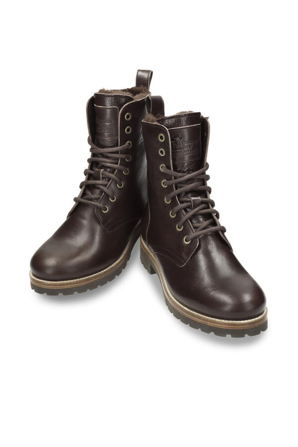 Panama Jack Bota feminina baixa Castanho
