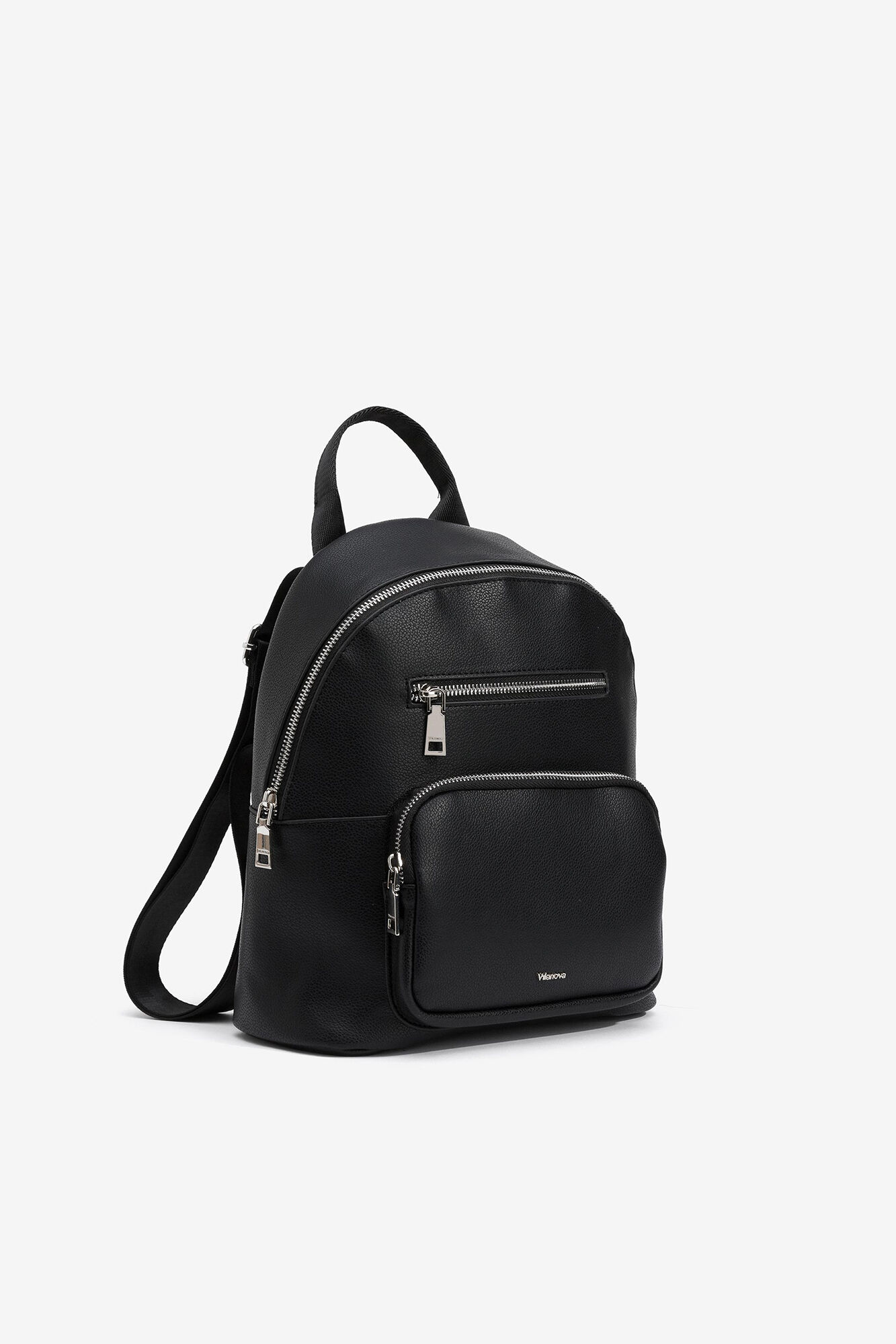Faux leather backpack
