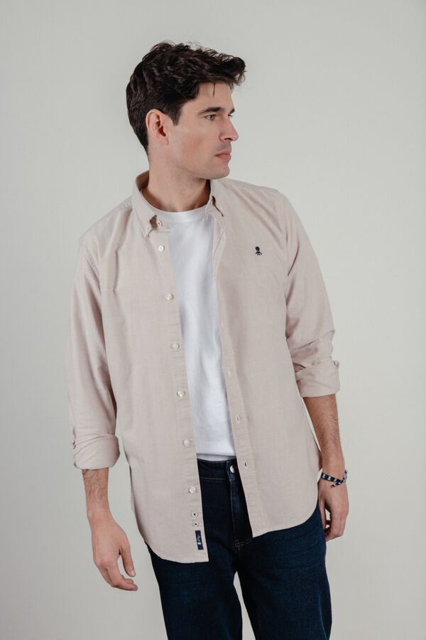 elPulpo Camisa casual oxford Castanho