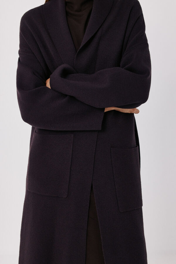 Cortefiel Coat cardigan Dark brown
