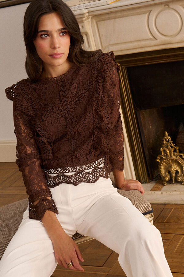 Polín Et Moi Top de renda Alda Castanho