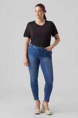 Vero Moda Curve Jeans skinny de cintura m&eacute;dia-alta Azul