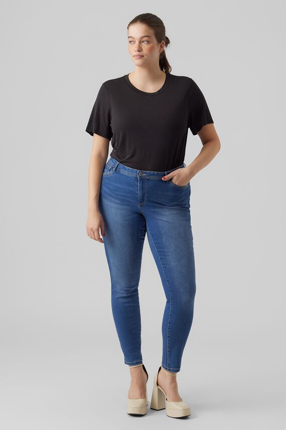 Vaqueros skinny de tiro medio-alto