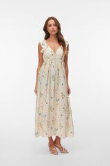 Vero Moda Strappy midi dress Beige