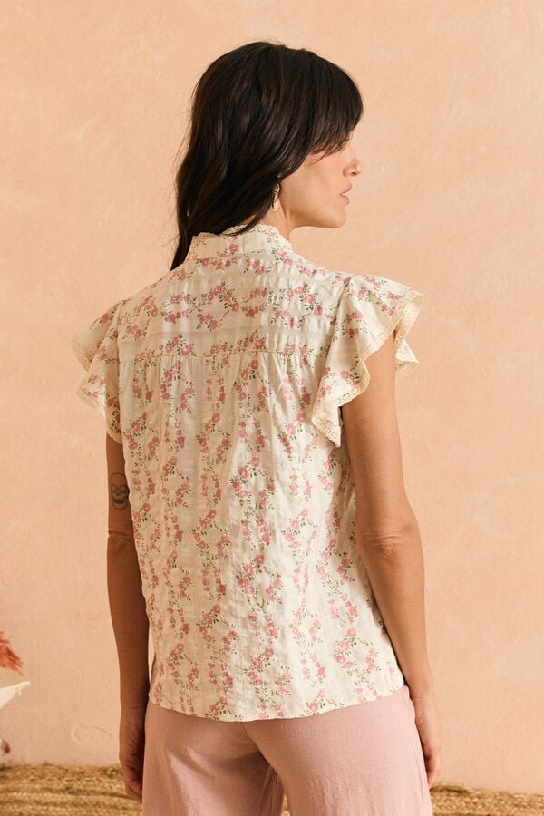 Pol&iacute;n Et Moi Camisa de flores Anais Tostado