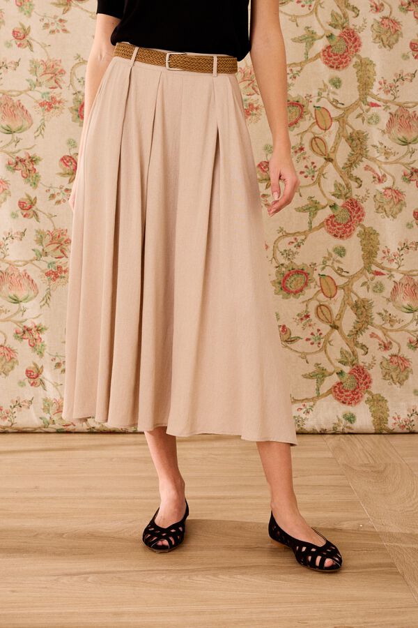 Pol&iacute;n Et Moi Saia de linho Frida Tostado