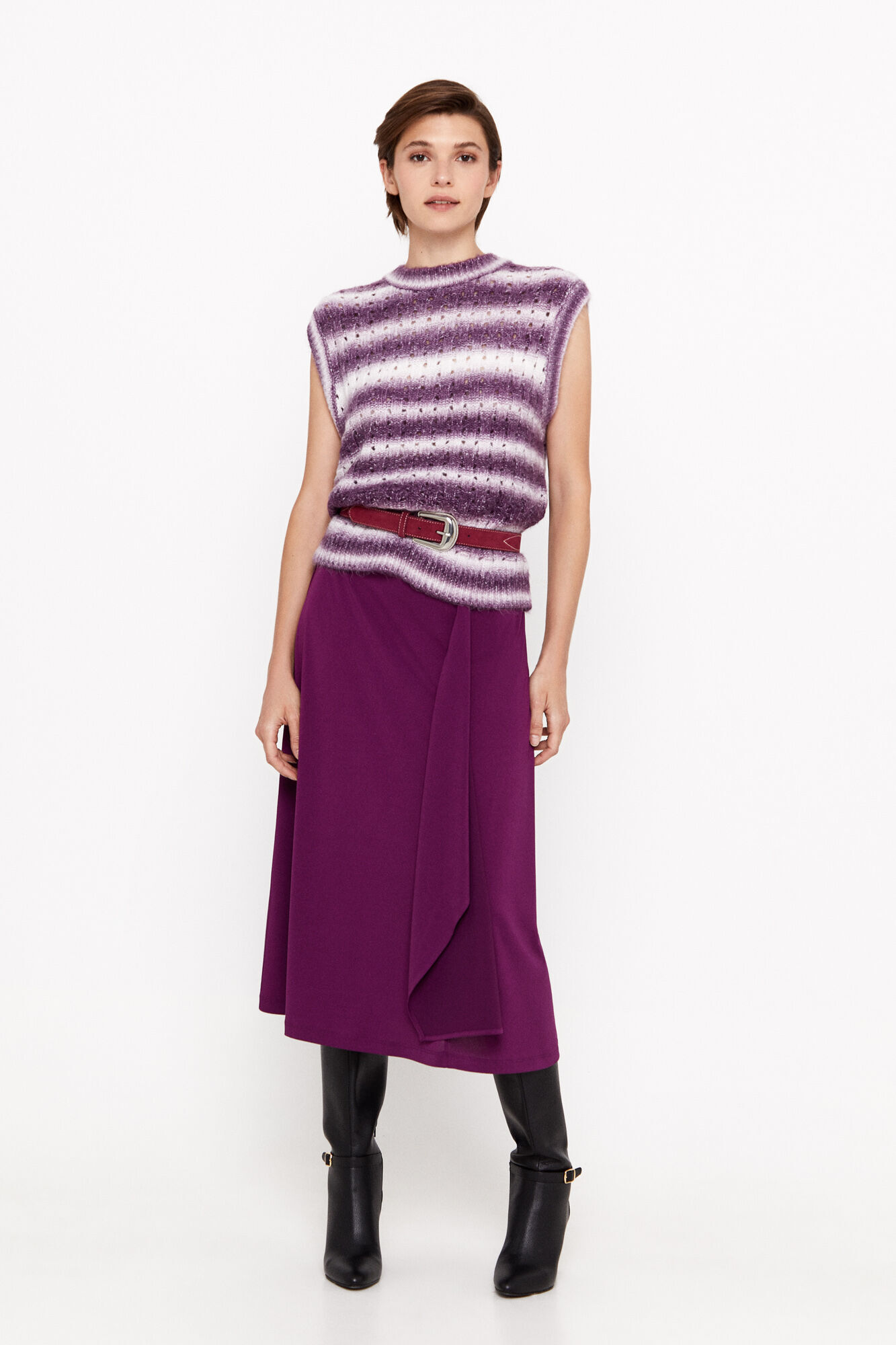 Chaleco deals morado mujer