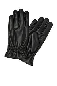 Cortefiel Faux leather gloves  Black