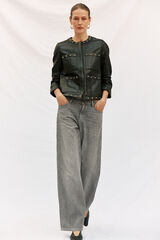Cortefiel Studded jacket Black