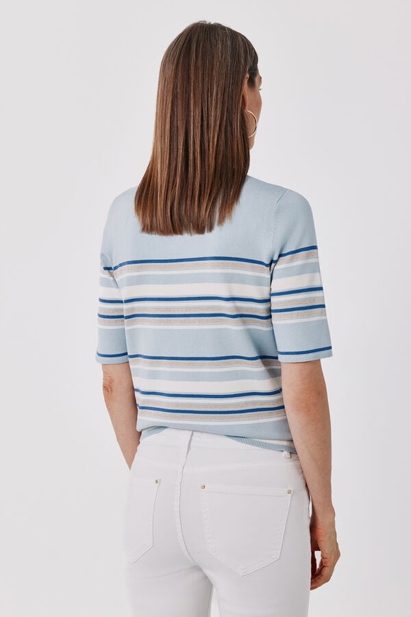 Cortefiel Camisola de riscas multicolor Azul