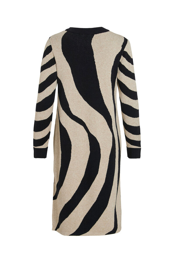 Vila Vestido de malha com viscose Tostado