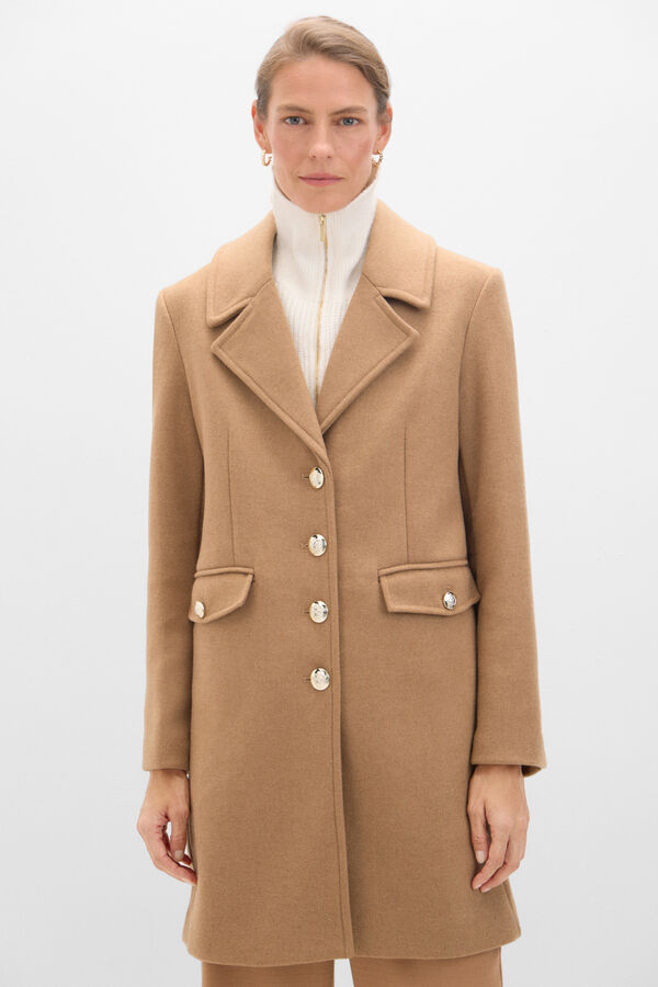 Cortefiel Military coat Beige