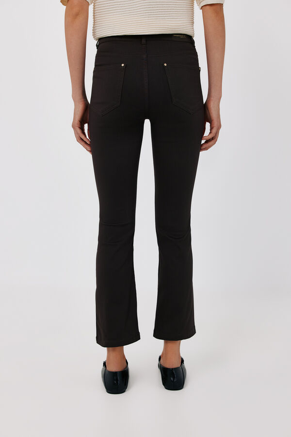 Cortefiel Sensational cropped flare jeans Dark brown