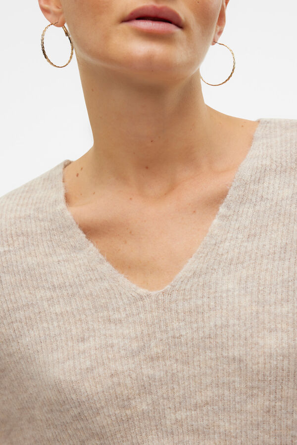 Vero Moda Camisola básico de malha Cinzento