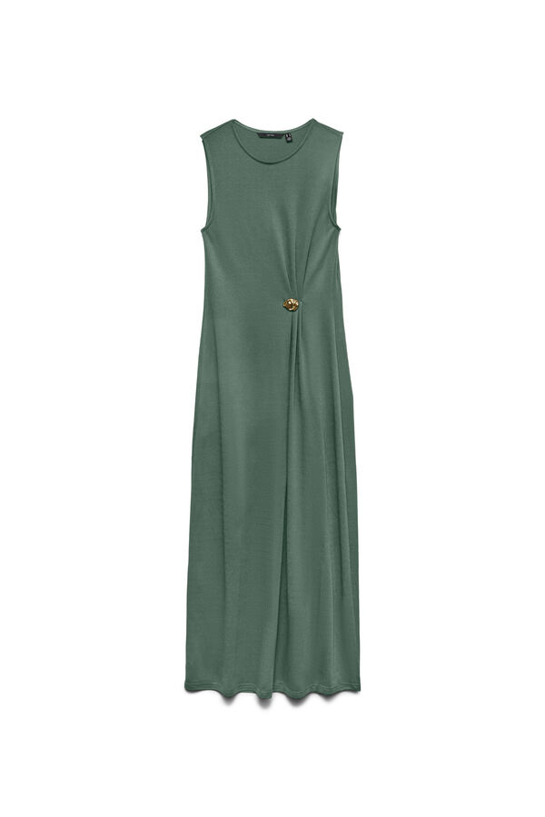 Vero Moda Vestido sem mangas com broche dourado Verde