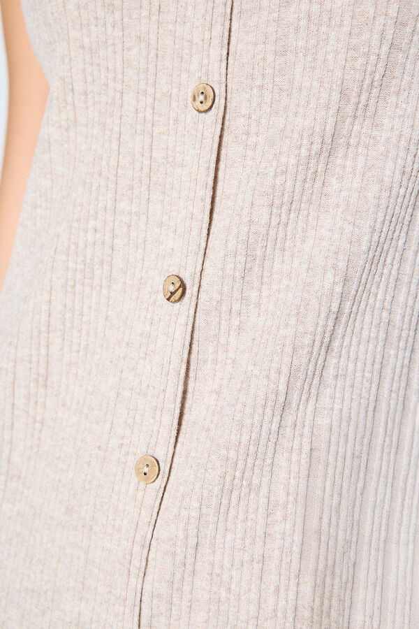 Slowlove Vestido estructura flores Arena