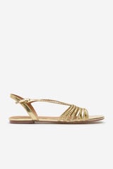 Cortefiel Braided straps sandal Yellow