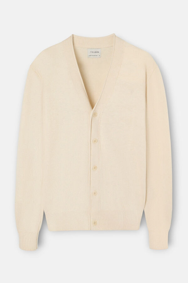 Silbon Casaco de malha clássico Tostado