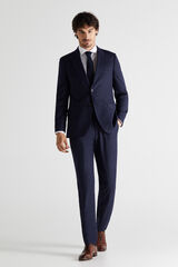 Cortefiel Slim fit checked trousers Blue