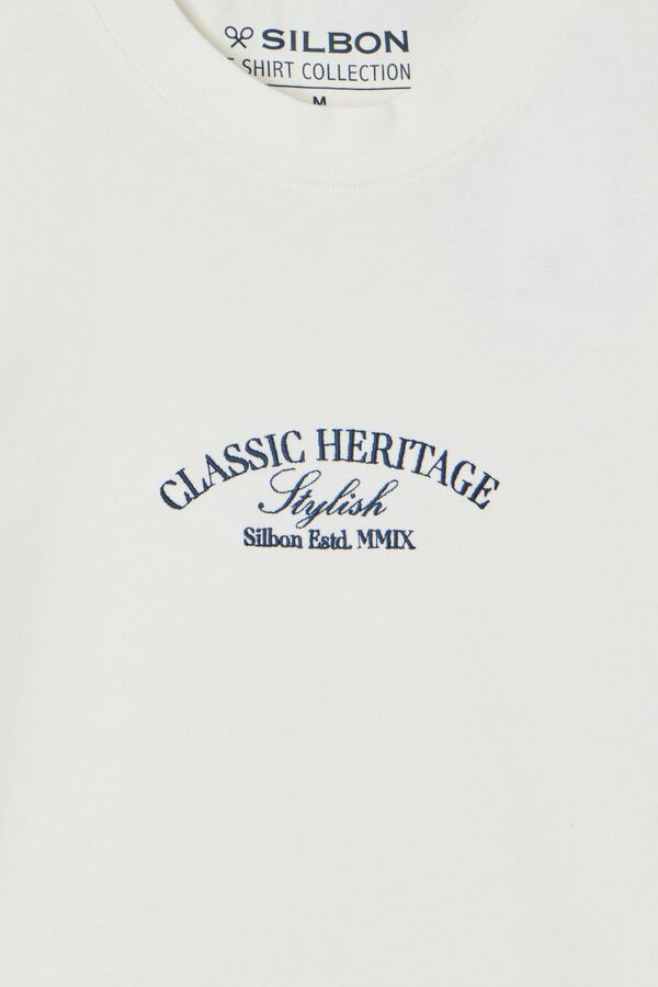 Silbon Special fit classic heritage t-shirt Beige