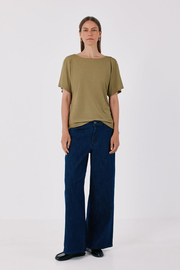 Cortefiel Fluid basic top Green