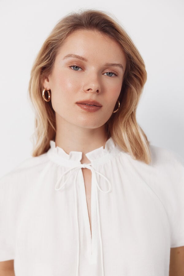 Cortefiel Raglan sleeve blouse Ivory