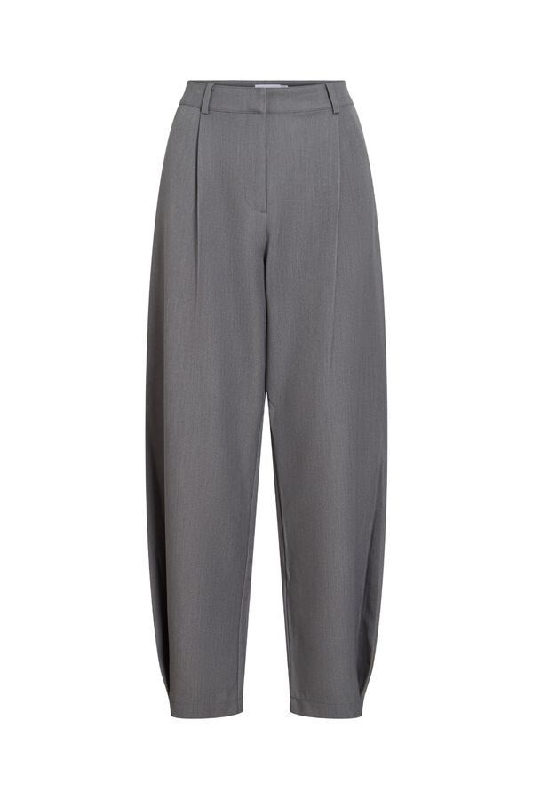 Vila Wide trousers with pleats Grey