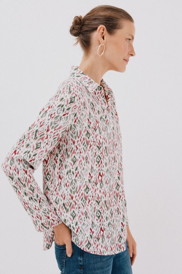 Cortefiel Pleated shirt Multicolour