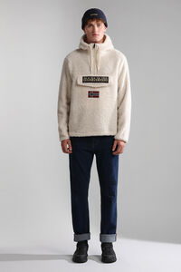 Cortefiel Sweatshirt com capuz Burgee Fleecewear Marfim