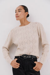 Cortefiel Sequin jersey-knit jersey Beige