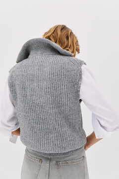 Cortefiel Knit vest Gray