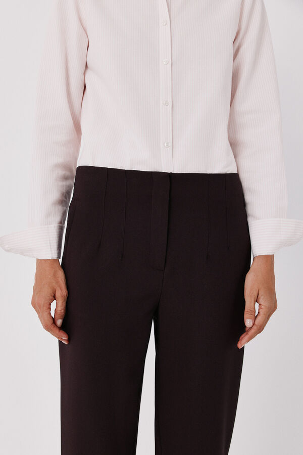 Cortefiel Slim fit tailored trousers Dark brown