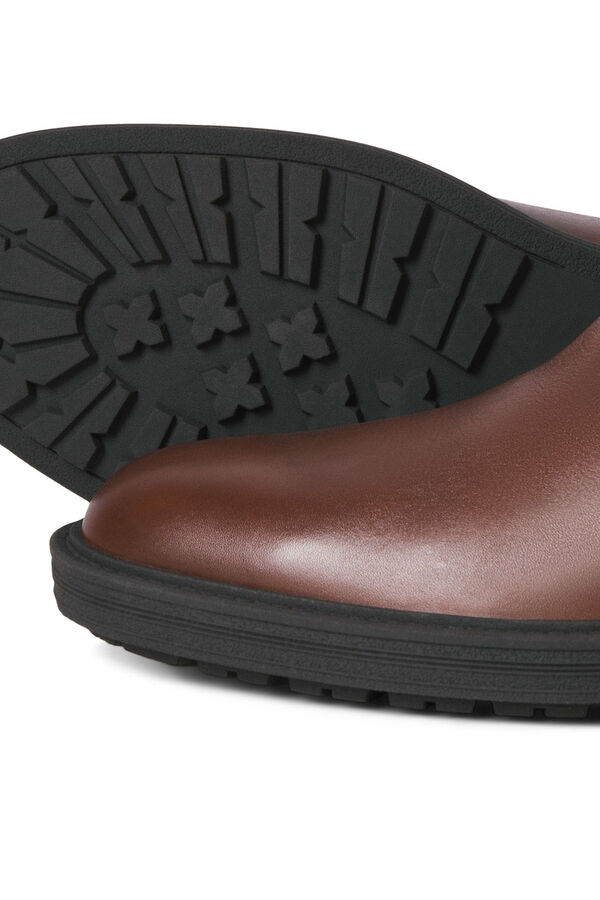 Jack & Jones Botim Chelsea de couro Castanho