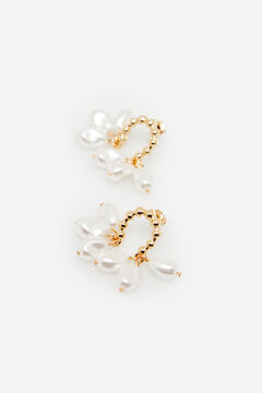Cortefiel Pearl earrings Beige