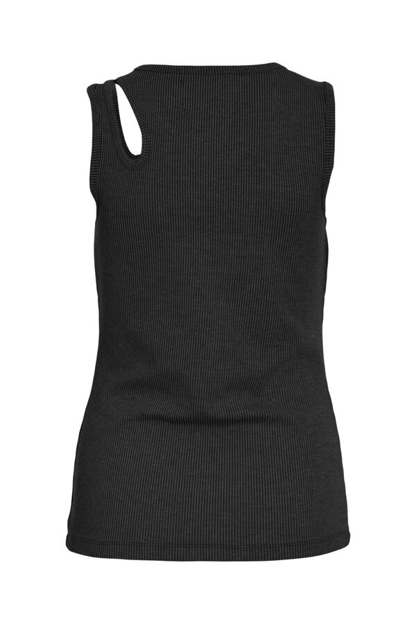 Vila Organic cotton vest top Black