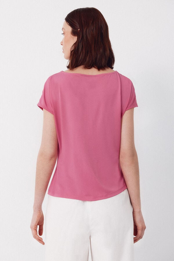 Cortefiel Blusa plissada de manga curta Subiu