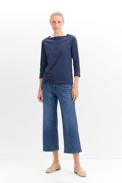 Cortefiel Palazzo Crop jeans Blue