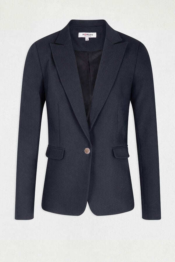 Cortefiel Blazer reto abotoado Azul