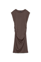 Vero Moda Vestido curto em Tencel Castanho