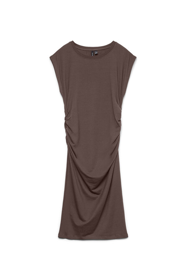 Vero Moda Vestido curto em Tencel Castanho